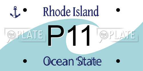 P11 Rhode Island License Plate