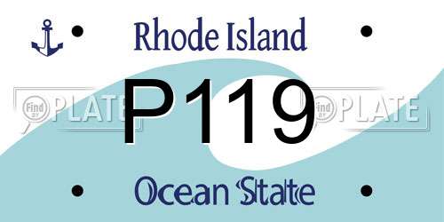 P119 Rhode Island License Plate