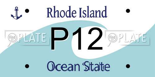 P12 Rhode Island License Plate