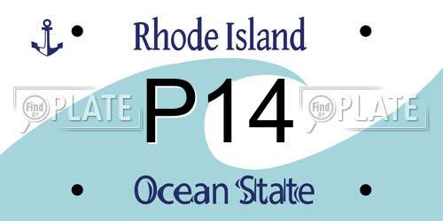 P14 Rhode Island License Plate
