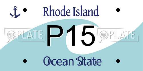 P15 Rhode Island License Plate