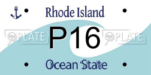P16 Rhode Island License Plate