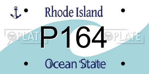 P164 Rhode Island License Plate