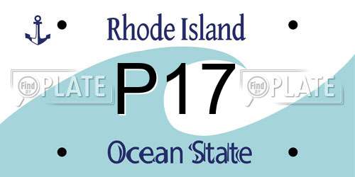 P17 Rhode Island License Plate