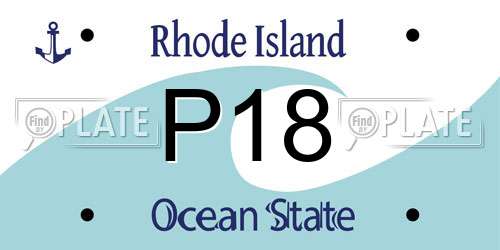 P18 Rhode Island License Plate