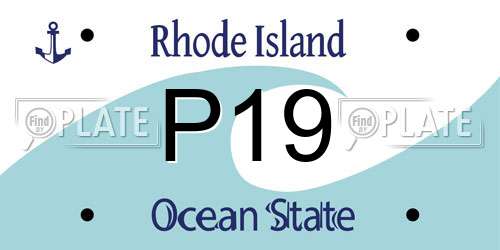 P19 Rhode Island License Plate