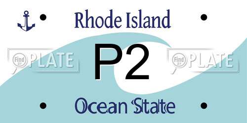 P2 Rhode Island License Plate