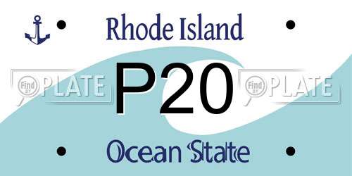 P20 Rhode Island License Plate