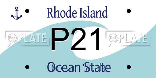 P21 Rhode Island License Plate