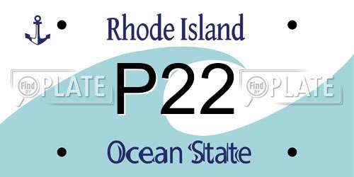 P22 Rhode Island License Plate