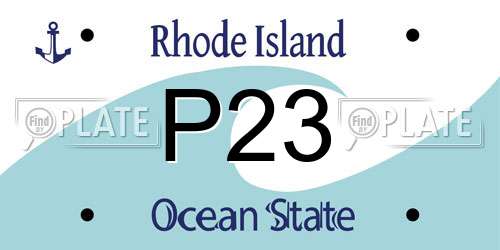 P23 Rhode Island License Plate
