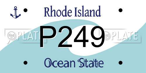 P249 Rhode Island License Plate