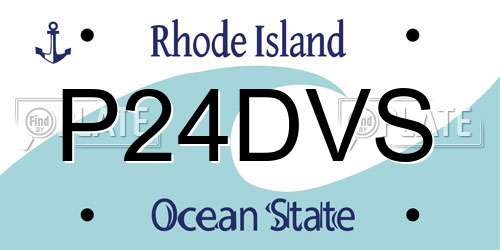 P24DVS Rhode Island License Plate