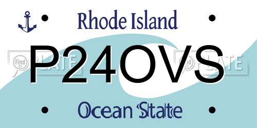 P24OVS Rhode Island License Plate