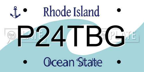 P24TBG Rhode Island License Plate
