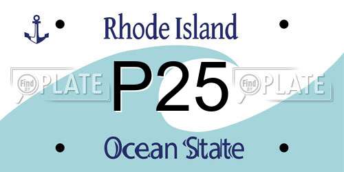 P25 Rhode Island License Plate