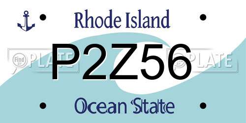 P2Z56 Rhode Island License Plate
