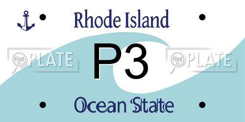 P3 Rhode Island License Plate