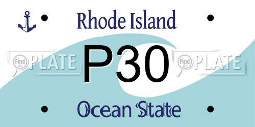 P30 Rhode Island License Plate