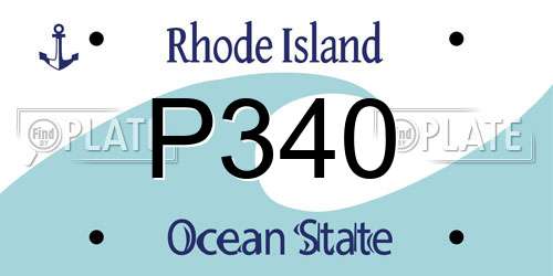 P340 Rhode Island License Plate