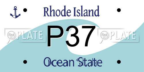 P37 Rhode Island License Plate