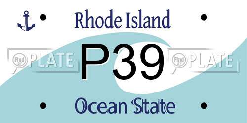 P39 Rhode Island License Plate