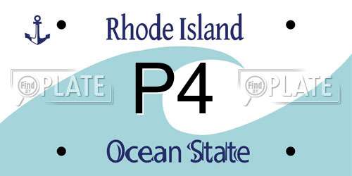P4 Rhode Island License Plate