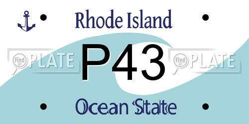 P43 Rhode Island License Plate
