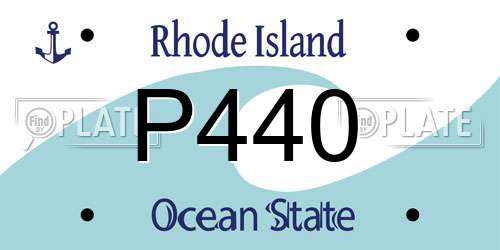 P440 Rhode Island License Plate