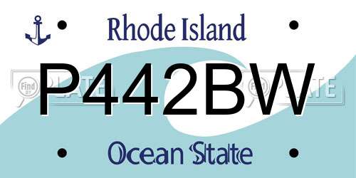 P442BW Rhode Island License Plate