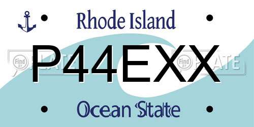 P44EXX Rhode Island License Plate