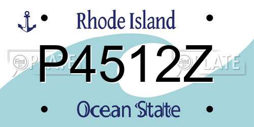 P4512Z Rhode Island License Plate