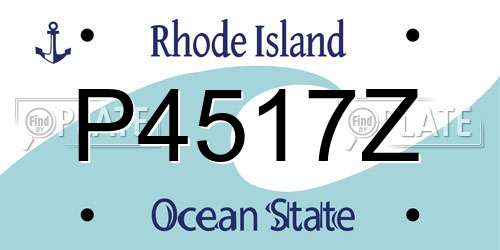 P4517Z Rhode Island License Plate