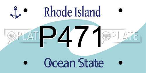 P471 Rhode Island License Plate