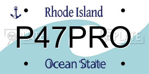 P47PRO Rhode Island License Plate