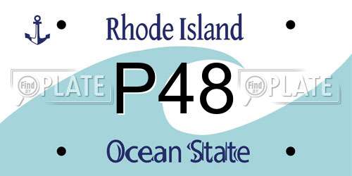 P48 Rhode Island License Plate