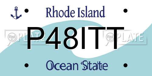 P48ITT Rhode Island License Plate