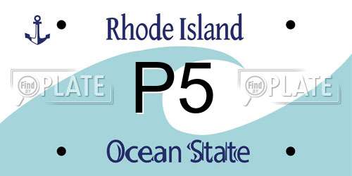 P5 Rhode Island License Plate