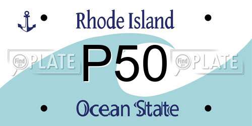 P50 Rhode Island License Plate