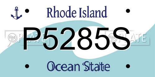 P5285S Rhode Island License Plate