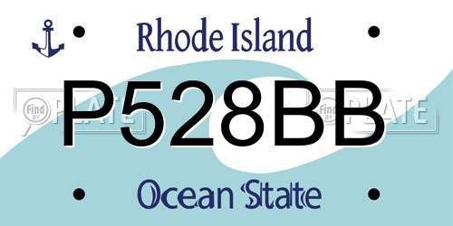 P528BB Rhode Island License Plate