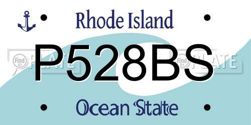 P528BS Rhode Island License Plate