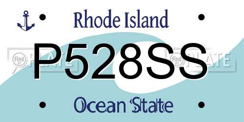 P528SS Rhode Island License Plate