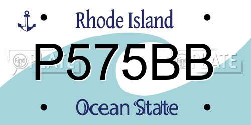 P575BB Rhode Island License Plate