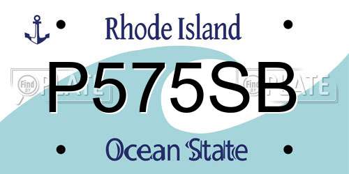 P575SB Rhode Island License Plate