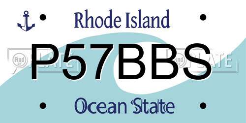 P57BBS Rhode Island License Plate