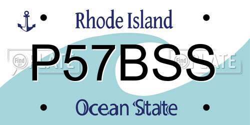 P57BSS Rhode Island License Plate