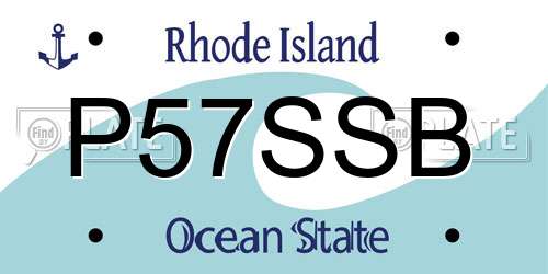 P57SSB Rhode Island License Plate