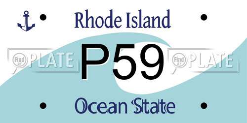 P59 Rhode Island License Plate