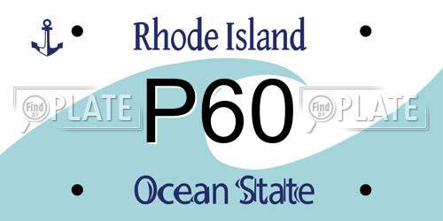 P60 Rhode Island License Plate